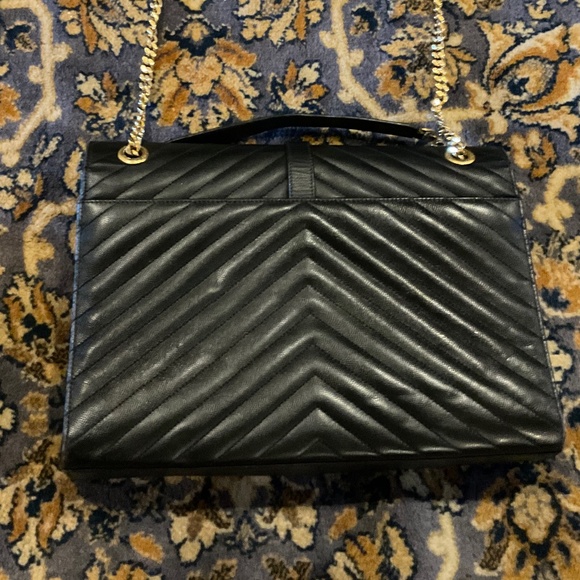 YSL Monogram Large Matelasse Envelope Bag w gold - Picture 5 of 6